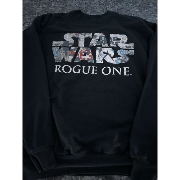 Disney Star Wars Rogue One Sweatshirt Size Medium Disneyland Disney World Black - Picture 9 of 12